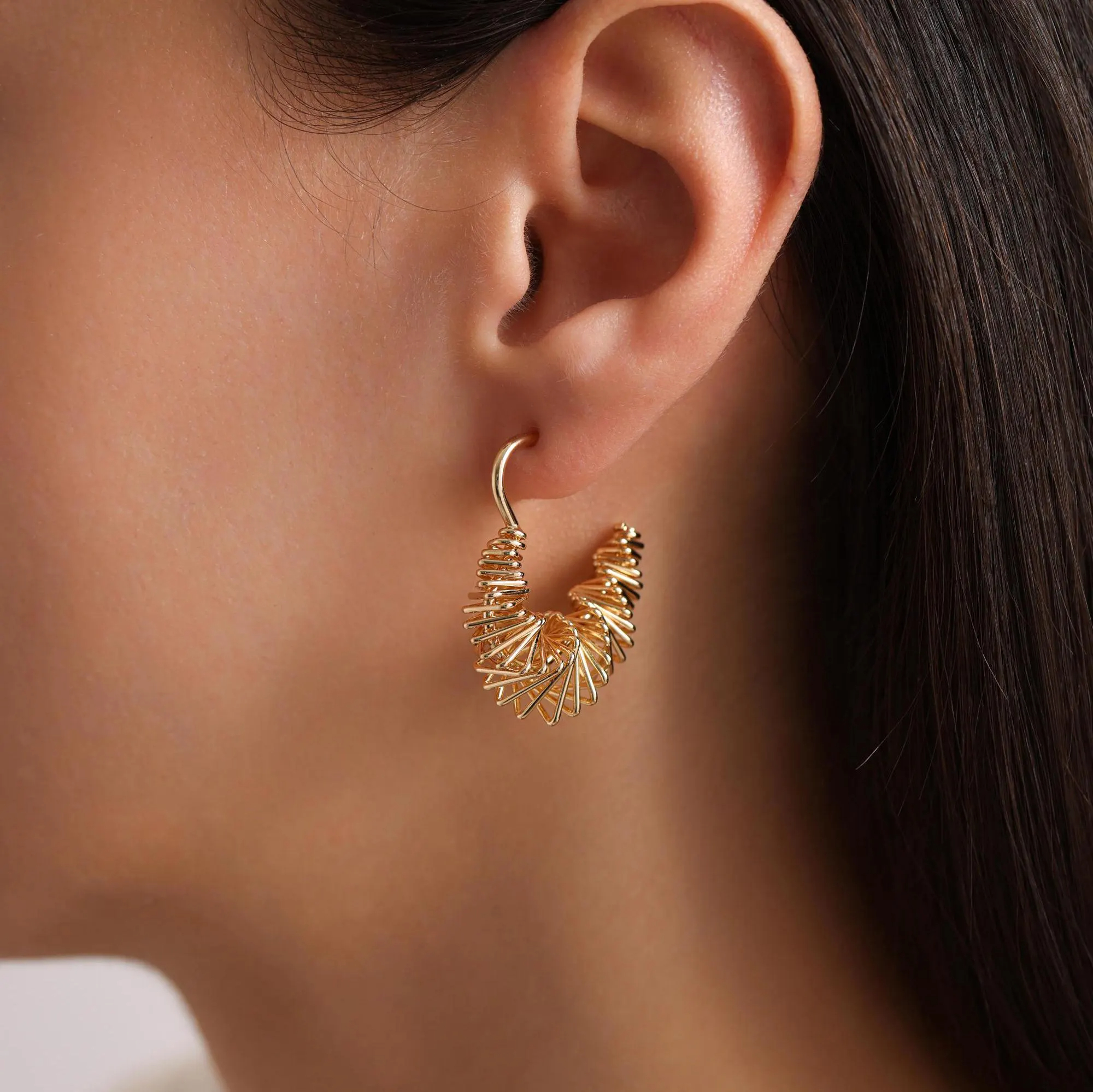 Minimalist Sculptural Spiral Earrings